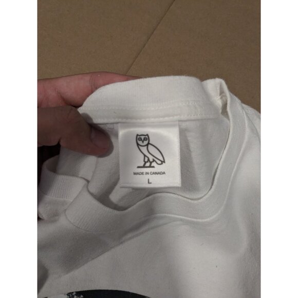 OVO OWL FLOCK T-SHIRT WHITE Men size large Worn once 2022 - Picture 5 of 6